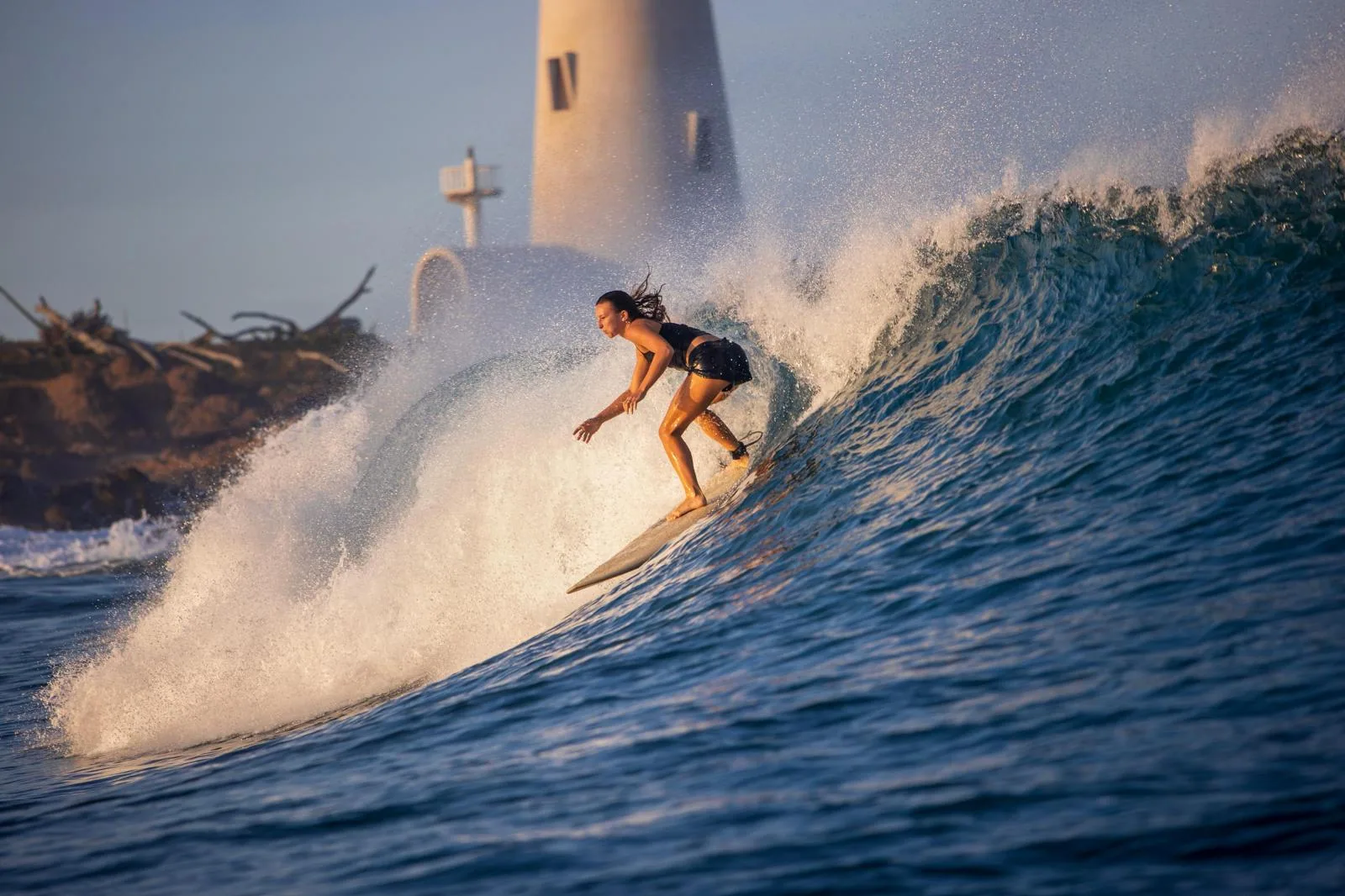 Surfboards loaded for a guided surf session
