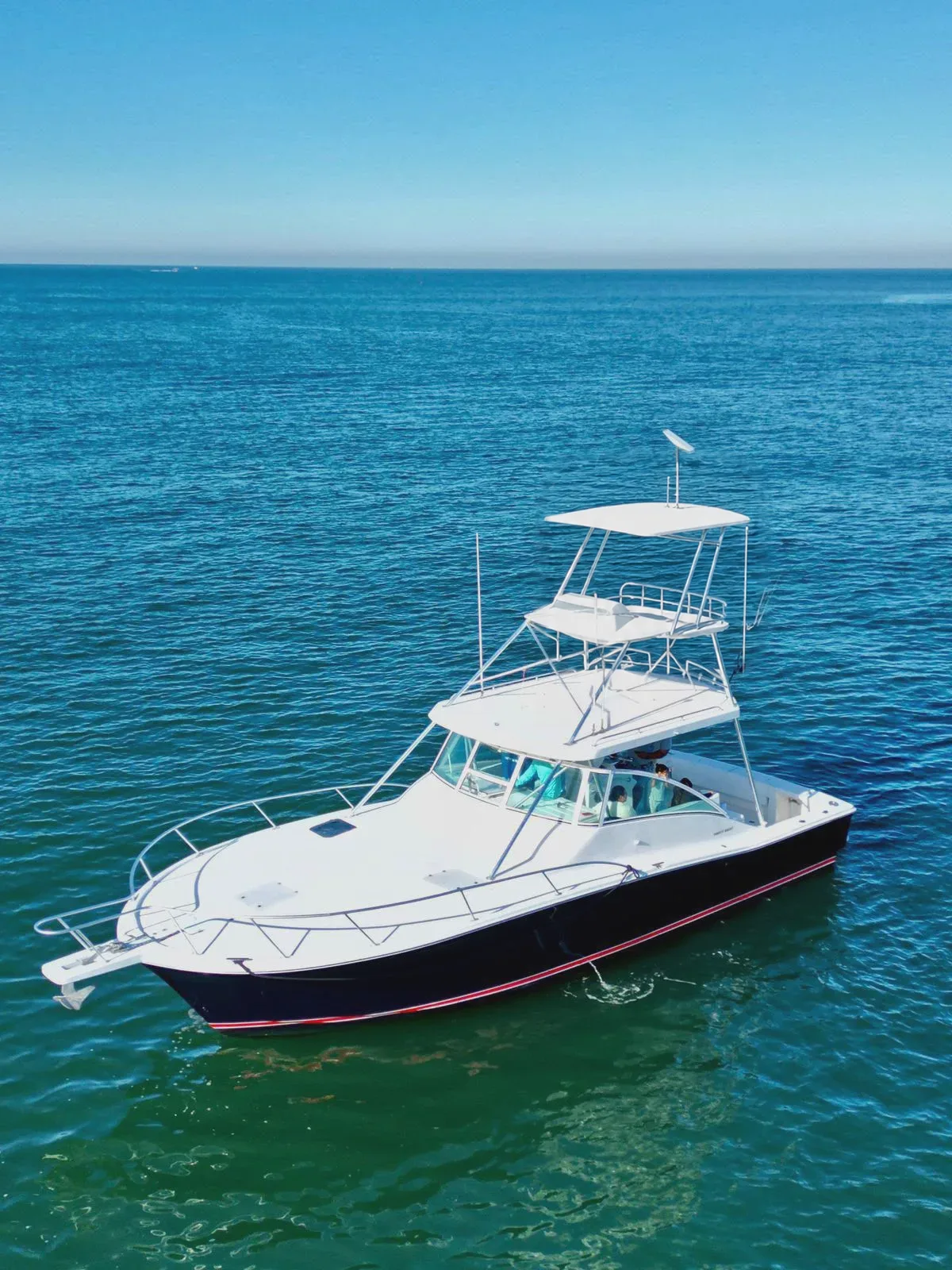 The 39-foot Lurhs sportfishing yacht running in open blue water off Punta Mita