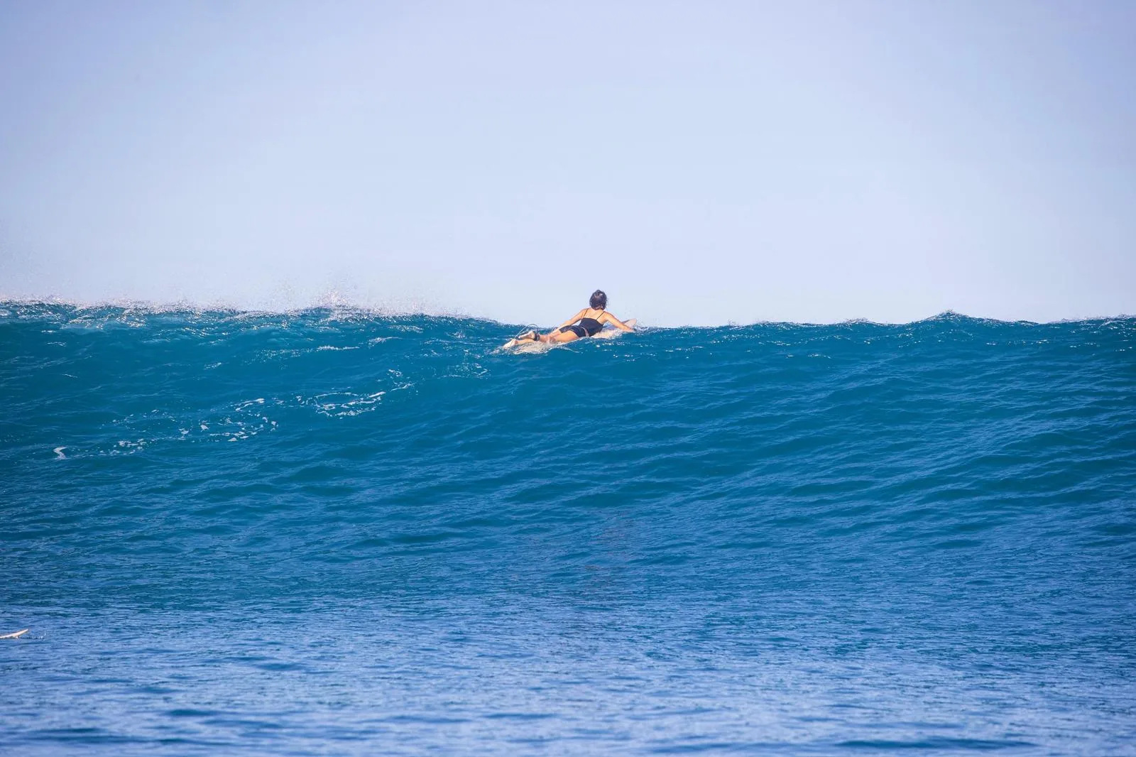 Surfers paddling out at a Punta de Mita point break